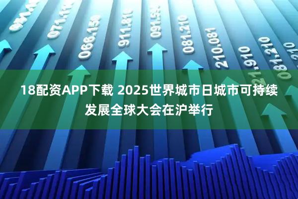 18配资APP下载 2025世界城市日城市可持续发展全球大会在沪举行