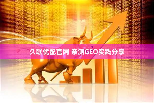 久联优配官网 亲测GEO实践分享